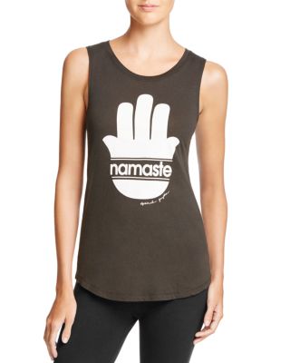 Spiritual Gangster Namaste Stripe Muscle Tank