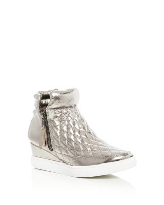 STEVE MADDEN Girls' Jlinqsq Metallic Wedge Sneakers - Little Kid, Big Kid