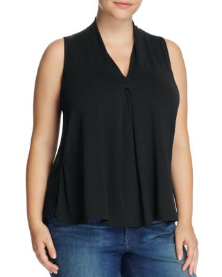 Tart Collections Plus Aryn Invert Pleat Sleeveless Top