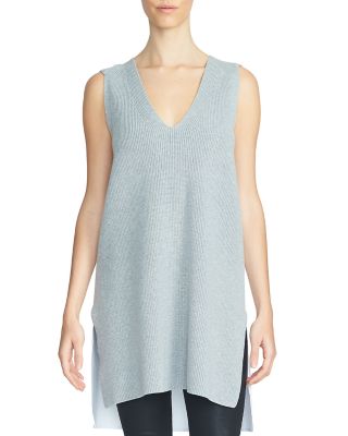 1.STATE Contrast Back Ribbed Sleevless Tunic