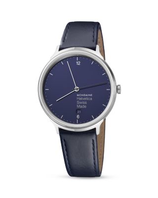 Mondaine Helvetica No. 1 Light Bleu Marine Watch, 38mm