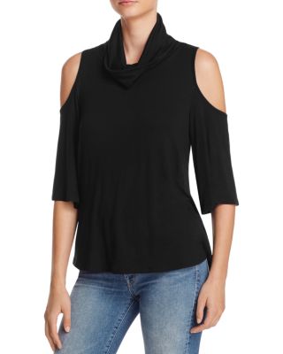 Ella Moss Bella Cold Shoulder Cowl Neck Top