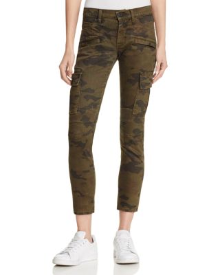 Hudson Ankle Moto Skinny Cargo Jeans in Rustic Camo