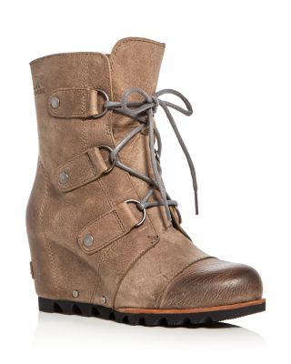 Sorel Joan Of Arctic Lace Up Wedge Booties