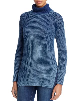 Heather B Acid Wash Turtleneck Sweater