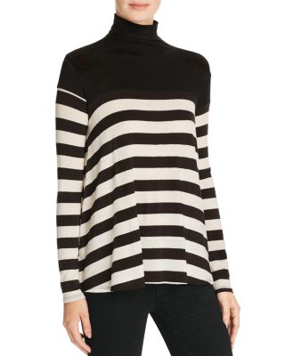 Velvet by Graham & Spencer Luxe Gauze Stripe Turtleneck Sweater