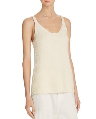 Vince Ribbed Scoop Neck Tank