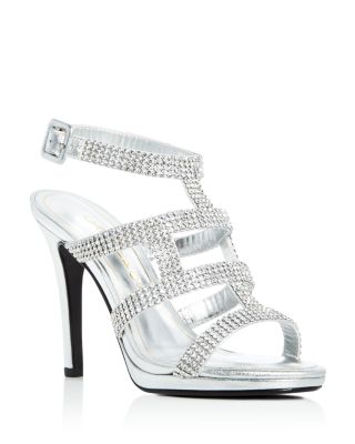 Caparros Elyzabeth Metallic Embellished Strappy Sandals