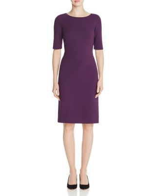 Lafayette 148 New York Asymmetric Seamed Sheath Dress