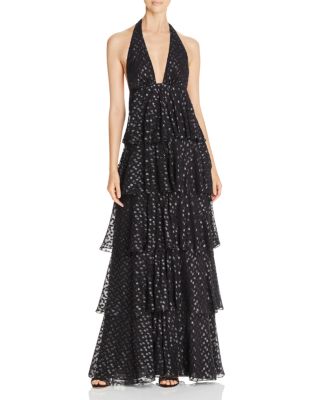 Jill Jill Stuart Tiered Halter Gown