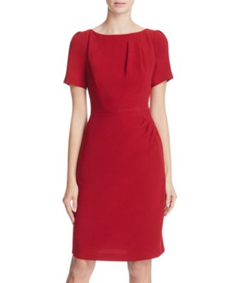 Adrianna Papell Draped Crepe Sheath Dress