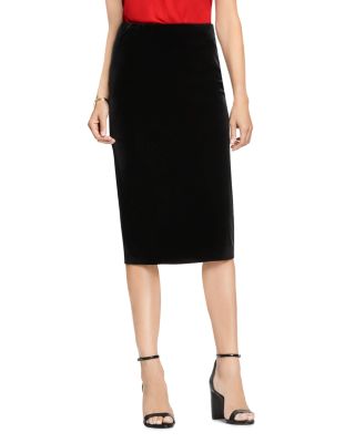 VINCE CAMUTO Velvet Midi Pencil Skirt