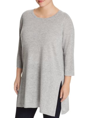 Eileen Fisher Plus Side-Slit Tunic Sweater