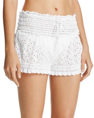 Ale by Alessandra Ibiza Eyelet Crochet Swim Cover Up Shorts