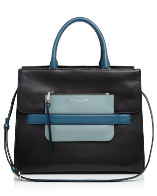 MARC JACOBS Madison Tricolor North/South Leather Tote