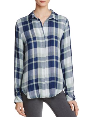 Bella Dahl Button Back Plaid Shirt