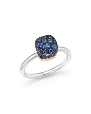 Pomellato Nudo Ring with Sapphire in 18K White and Rose Gold