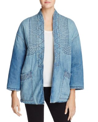 Current/Elliott The Kimono Denim Car Coat