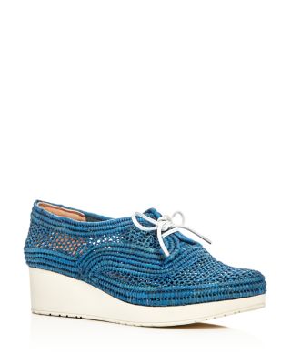 Robert Clergerie Vicolem Open Weave Wedge Oxfords