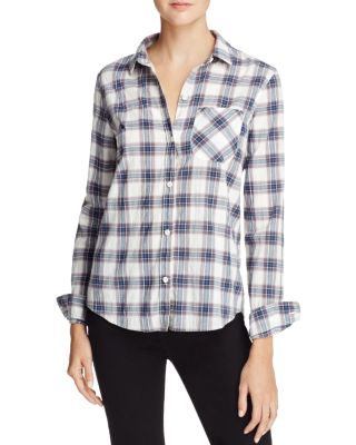 Current/Elliott The Slim Boy Plaid Shirt