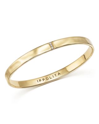 IPPOLITA 18K Yellow Gold Senso Three Section Medium Bangle with Diamonds 