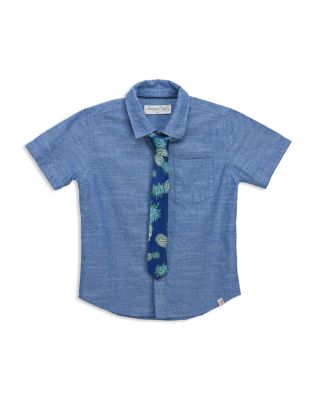 Sovereign Code Boys' Chambray Shirt & Tie Set - Sizes 2-7