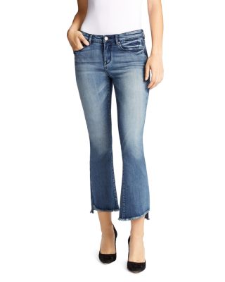 William Rast Flare Crop Raw Hem Jeans in Genevie