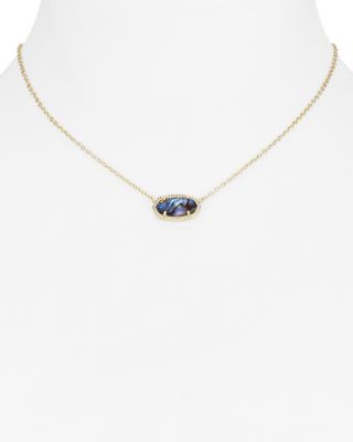Kendra Scott Signature Elisa Necklace, 15 In Gold/abalone