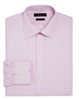 The Men's Store at Bloomingdale's Contrast Check Regular Fit Dress Shirt - 100% Exclusive