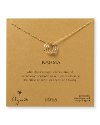 Dogeared Triple Karma Mixed Metals Necklace, 18