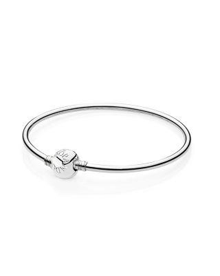 PANDORA Sterling Silver Bangle Bracelet with Barrel Clasp