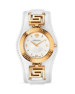 Versace Signature Rose Gold & White Dial Watch, 35mm