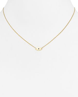 Jennifer Zeuner Nazar Mini Evil Eye Necklace, 16