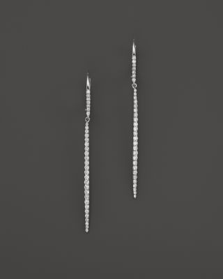 Meira T Meira T 14K White Gold Diamond Icicle Drop Earrings