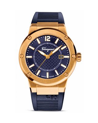 Salvatore Ferragamo Salvatore Ferragamo F-80 Gold IP Stainless Steel Watch, 44mm