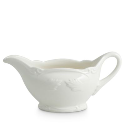 Gien France Rocaille White Sauce Boat