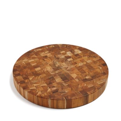 Teakhaus by Proteak Butcher Block Circle End-Grain Cutting Board