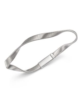 Marco Bicego 18K White Gold Marrakech Supreme Ribbed Twisted Bracelet