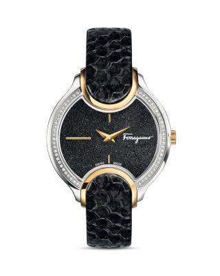 Salvatore Ferragamo Icon Two-Tone Watch with Diamonds, 38mm