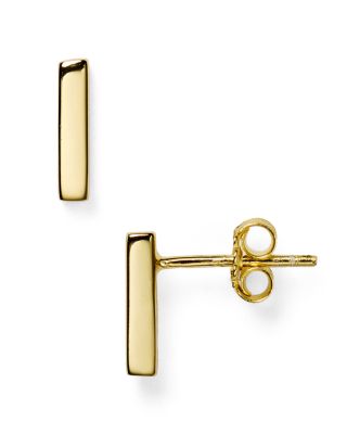 Argento Vivo Straight Bar Stud Earrings