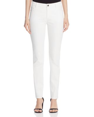 Lafayette 148 New York Thompson Waxed Slim Jeans in White