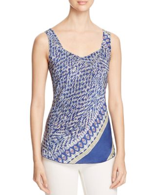 NIC and ZOE Tropicale Printed Silk Tank