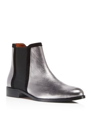 Aquatalia Yasmine Weatherproof Metallic Leather Ankle Boots