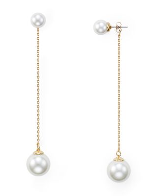 Rebecca Minkoff Simulated Pearl Front-Back Earrings