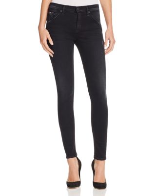 Hudson Collin Flap Pocket Skinny Jeans in Hard Lines