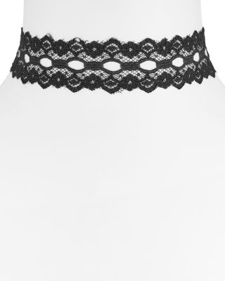 Vanessa Mooney Wide Lace Choker Necklace, 11.5