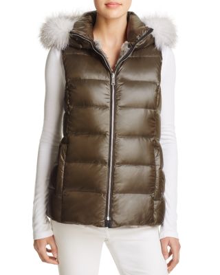 Andrew Marc Serena Rabbit Fur Reversible Vest