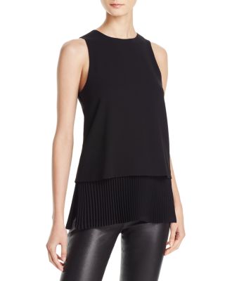 Theory Anastaza Pleated Hem Top