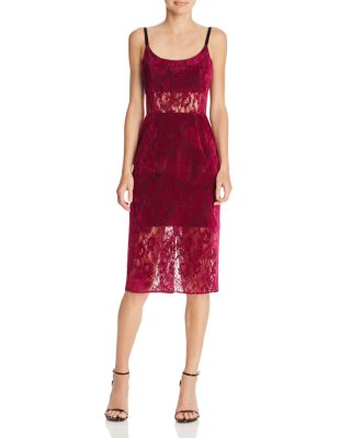 ABS by Allen Schwartz Velvet Lace Cocktail Dress