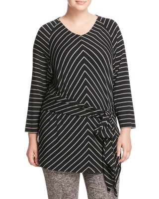 Marina Rinaldi Vanda Striped Jersey Tunic